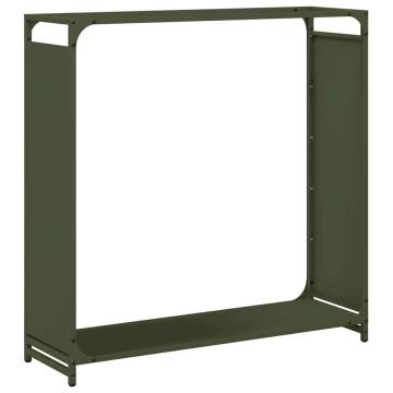 Firewood Rack Olive Green 90x28x90 cm - Sturdy Cold-Rolled Steel