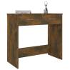 Elegant Smoked Oak Desk | 80x40x75 cm Engineered Wood