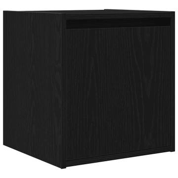 Wall-Mounted Bedside Cabinet - Black, 38x34x40 cm | Hipo Market