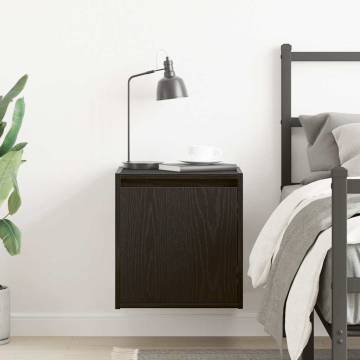 Wall-Mounted Bedside Cabinet - Black, 38x34x40 cm | Hipo Market