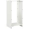 Sturdy Firewood Rack White 40x30x80 cm - Durable Steel Design