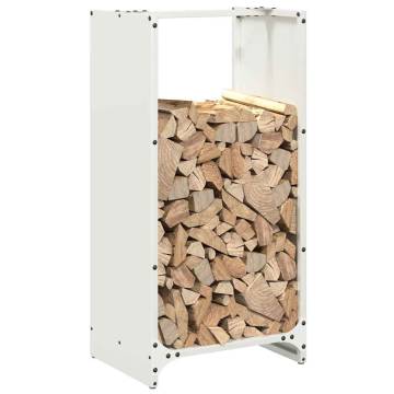 Sturdy Firewood Rack White 40x30x80 cm - Durable Steel Design