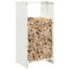 Sturdy Firewood Rack White 40x30x80 cm - Durable Steel Design