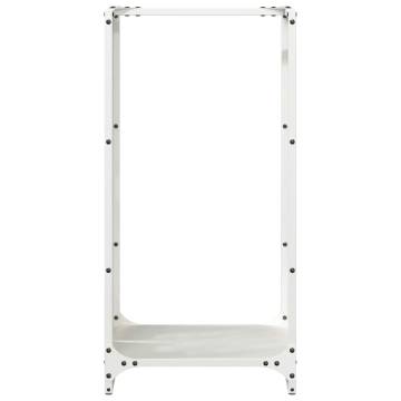 Sturdy Firewood Rack White 40x30x80 cm - Durable Steel Design