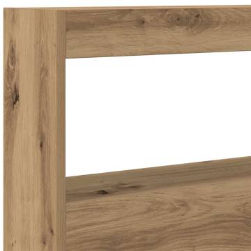 Stylish LED Headboard Cabinet in Artisan Oak - 100x17x102 cm