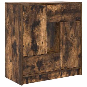 Stylish Smoked Oak Sideboard with Drawers and Doors - 70.5x34 cm