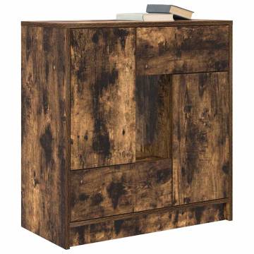 Stylish Smoked Oak Sideboard with Drawers and Doors - 70.5x34 cm