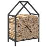 Firewood Rack Black 40x25x60 cm - Durable Steel Storage