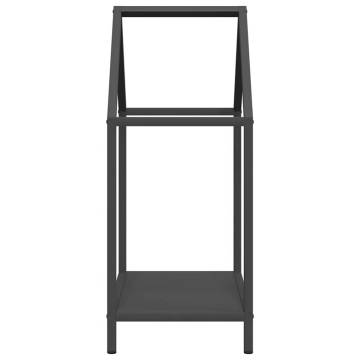 Firewood Rack Black 40x25x60 cm - Durable Steel Storage