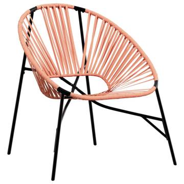 Garden Egg Chair - Black & Orange Poly Rattan | HipoMarket