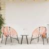 Garden Egg Chair - Black & Orange Poly Rattan | HipoMarket