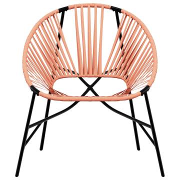 Garden Egg Chair - Black & Orange Poly Rattan | HipoMarket