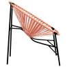 Garden Egg Chair - Black & Orange Poly Rattan | HipoMarket