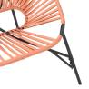 Garden Egg Chair - Black & Orange Poly Rattan | HipoMarket