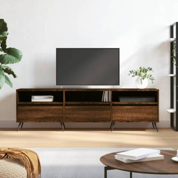 Brown Oak TV Cabinet 150x30 cm | Stylish & Sturdy Design