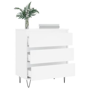 Trendy White Sideboard - Durable Engineered Wood - 60x35x70 cm