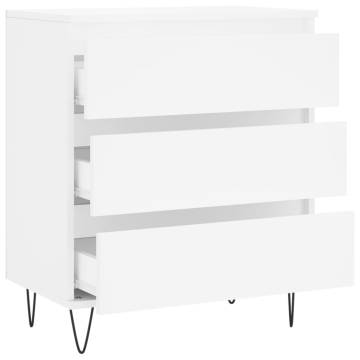 Trendy White Sideboard - Durable Engineered Wood - 60x35x70 cm