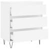 Trendy White Sideboard - Durable Engineered Wood - 60x35x70 cm