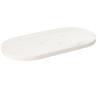 Table Top White 60x30 cm - Solid Pine Oval Design