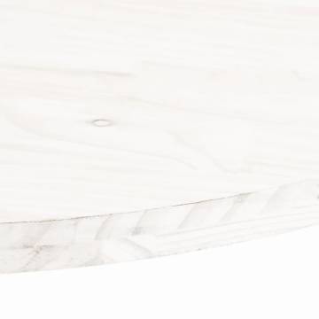 Table Top White 60x30 cm - Solid Pine Oval Design