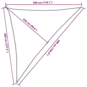 Sunshade Sail 160 gm² Light Green 3x4x5 m HDPE | HipoMarket