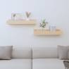  Wall Shelves 2 pcs 50x12x9 cm Solid Wood Pine Colour natural Size 50 x 12 x 9 cm Quantity in Package 1 Number of Pieces 