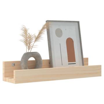 Wall Shelves 2 pcs - Solid Pine Wood | Hipomarket UK