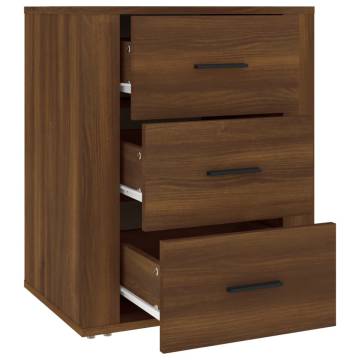 Brown Oak Bedside Cabinet - Stylish Storage Solution | HipoMarket