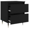 Elegant Black Bedside Cabinets - 2 pcs | Hipomarket