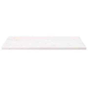 Table Top White 110x55 cm - Solid Pine Wood Elegance