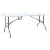 Folding Garden Table with 2 Benches - 180 cm Steel & HDPE