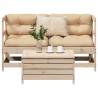  3 Piece Garden Sofa Set Solid Wood Pine Colour natural pine Number of 1 