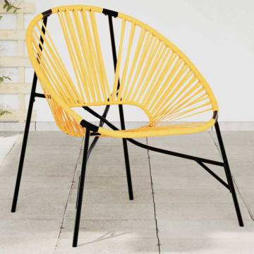 Garden Egg Chair - Black and Yellow Poly Rattan | Hipo Market