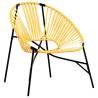 Garden Egg Chair - Black and Yellow Poly Rattan | Hipo Market