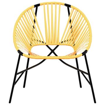 Garden Egg Chair - Black and Yellow Poly Rattan | Hipo Market