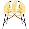 Garden Egg Chair - Black and Yellow Poly Rattan | Hipo Market