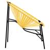 Garden Egg Chair - Black and Yellow Poly Rattan | Hipo Market