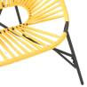 Garden Egg Chair - Black and Yellow Poly Rattan | Hipo Market