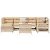 7 Piece Garden Sofa Set - Solid Wood Pine | HipoMarket