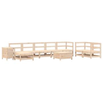 10 Piece Garden Sofa Set | Solid Pine Wood - HipoMarket UK