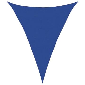 Triangular Blue Sunshade Sail 5x6x6m - Durable HDPE