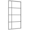 Sliding Door with Hardware Set Black - 102.5x205 cm ESG Glass