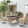 Garden Table with Glass Top Beige Poly Rattan&Tempered Glass Colour beige Size 240 x 90 x 75 cm Quantity in Package 1 Material glass 