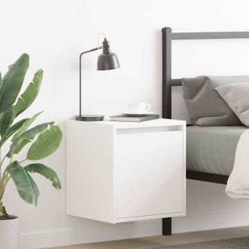 Wall-Mounted Bedside Cabinets 2 pcs White - Maximise Space