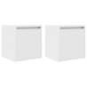 Wall-Mounted Bedside Cabinets 2 pcs White - Maximise Space