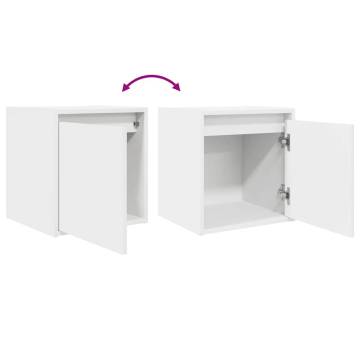 Wall-Mounted Bedside Cabinets 2 pcs White - Maximise Space