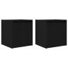 Wall-Mounted Bedside Cabinets - 2 pcs Black | HipoMarket UK