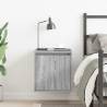 Wall-Mounted Bedside Cabinet Grey Sonoma - Modern Storage Solution