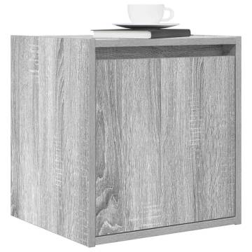 Wall-Mounted Bedside Cabinet Grey Sonoma - Modern Storage Solution