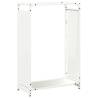 White Firewood Rack 60x28x90 cm | Durable Cold-Rolled Steel